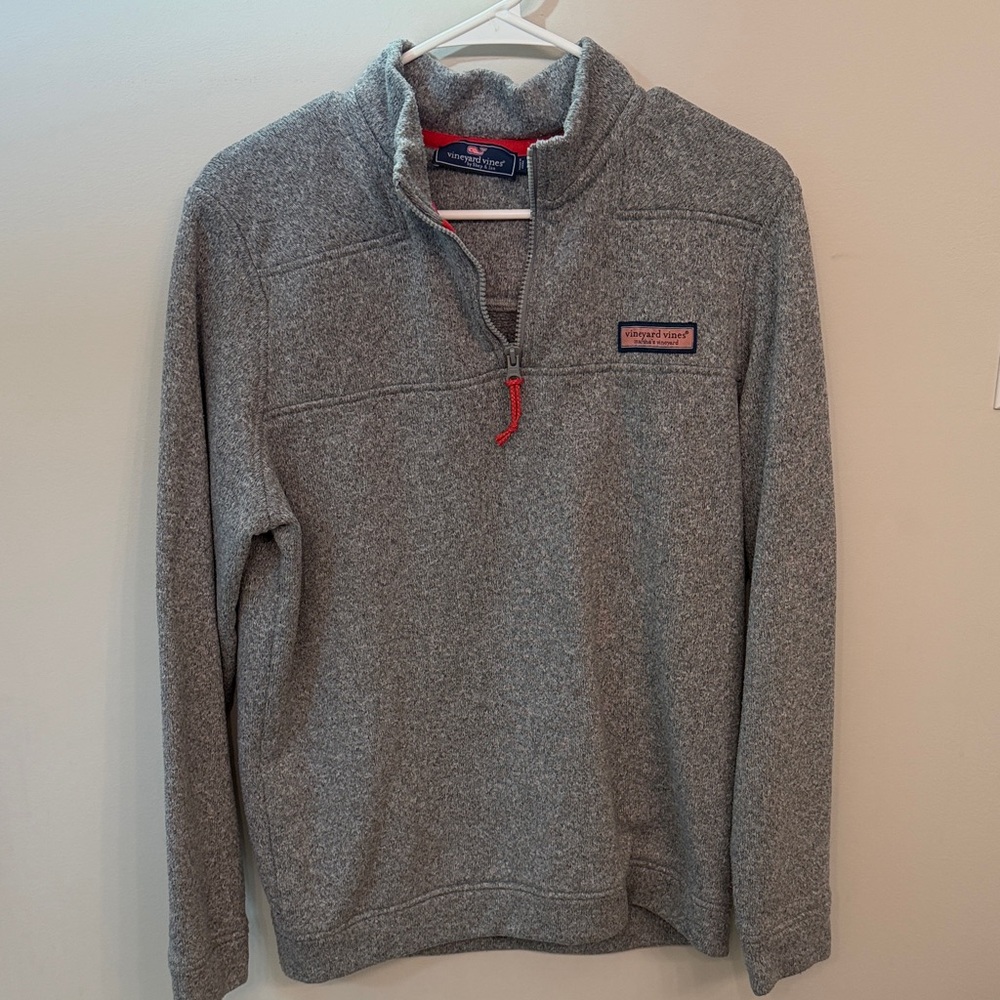 Vineyard Vines Gray Zip-Up Sweater